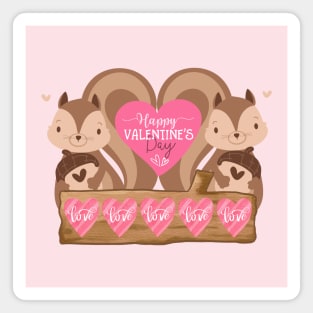 Cute couple squirrels Magnet